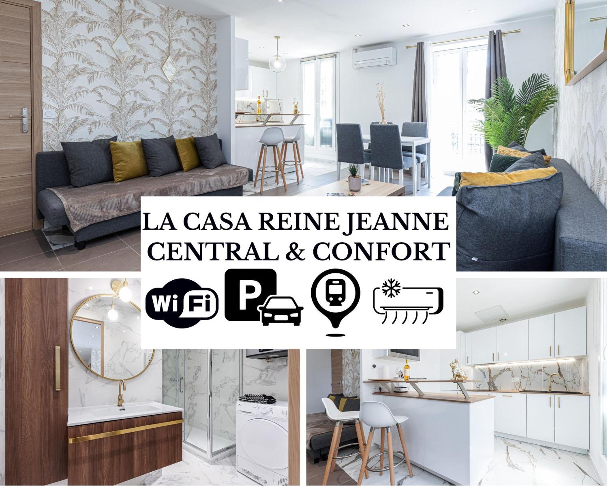 La Casa Reine Jeanne- Central Pres De La Gare - Wifi - Parking - Neuf Et Confort Nizza Kültér fotó