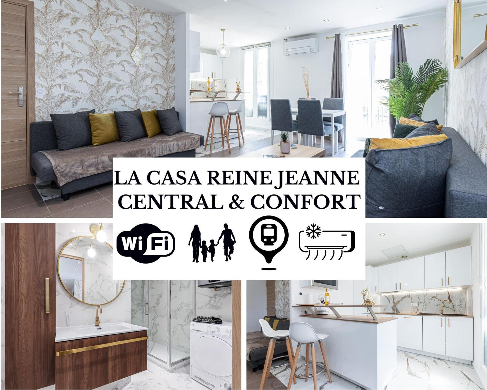 La Casa Reine Jeanne- Central Pres De La Gare - Wifi - Parking - Neuf Et Confort Nizza Kültér fotó
